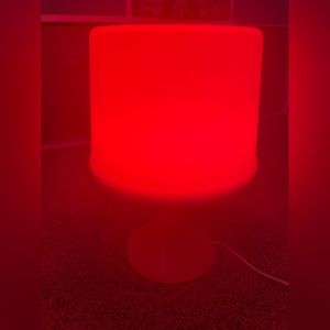 Hot pink red lamp/ vintage Ikea lampan